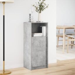 Berkfield Home Sideboard with LED Concrete Grey 42.5x34x100 cm Engineered Wood - thumbnail 4