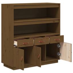 Berkfield Home Highboard Honey Brown 100x40x108.5 cm Solid Wood Pine - thumbnail 7