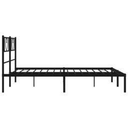 Berkfield Home Metal Bed Frame with Headboard Black 160x200 cm - thumbnail 6