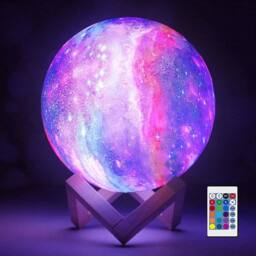 EONLION 16 Colors LED USB Star Galaxy Moon Lamp w/ Stand Remote 3D Night Light - thumbnail 2