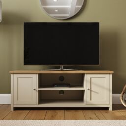 GFW Lancaster Large TV Cabinet in Cream - thumbnail 1