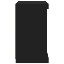 Berkfield Home Sideboard with LED Lights Black 41x37x67 cm - Size: 41 x 37 x 67 cm - thumbnail 7