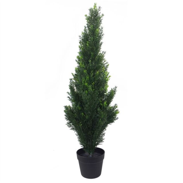 Leaf 90cm Artificial Cedar Cypress Topiary UV Resistant in Green - image 1