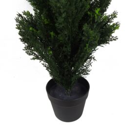 Leaf 90cm Artificial Cedar Cypress Topiary UV Resistant in Green - thumbnail 2