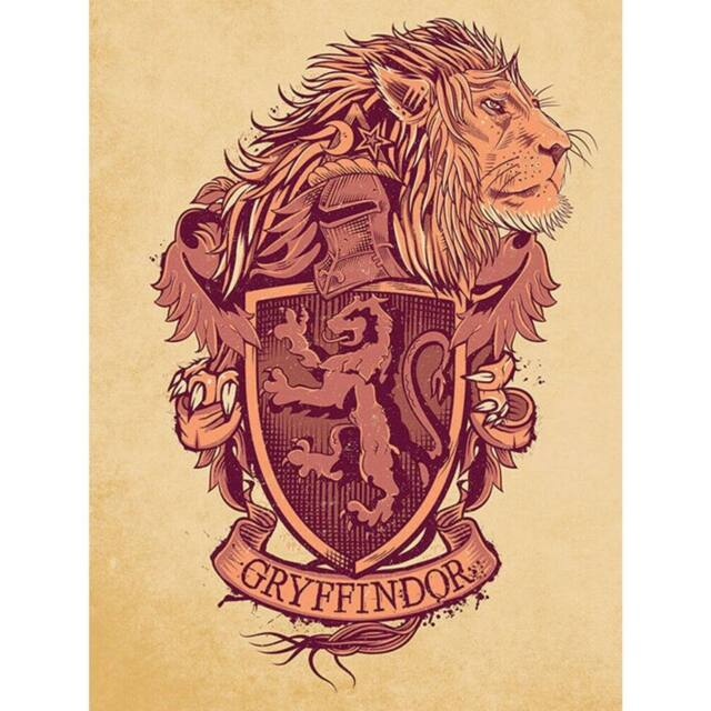 Harry Potter Gryffindor Canvas Print in Cream - image 1