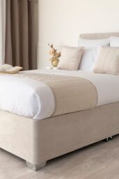 Belledorm Faux Suede Deep Base Wrap in Beige - Size: Double - thumbnail 1