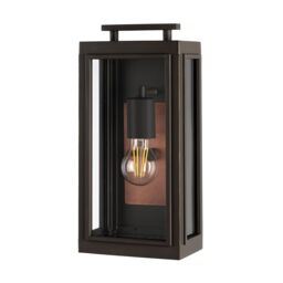 Netlighting Hinkley Sutcliffe Outdoor 1 Light Wall Lantern Oil Rubbed Bronze IP44 in Brown - thumbnail 2