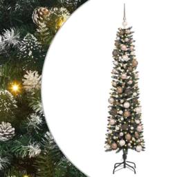Berkfield Home Artificial Christmas Tree with Stand Green 50.5 x 50.5 x 180 cm - thumbnail 2