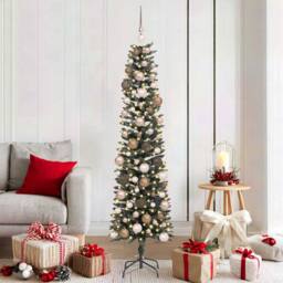 Berkfield Home Artificial Christmas Tree with Stand Green 50.5 x 50.5 x 180 cm - thumbnail 1