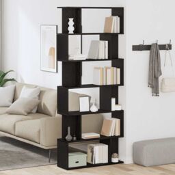 Berkfield Home Bookcase Black Oak 80x24x190.5 cm Engineered Wood - thumbnail 3