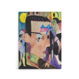 "Artery8 Abstract Self Portrait Ernst Ludwig Kirchner Canvas Wall Art - Size: W18"" x H24""" - thumbnail 1