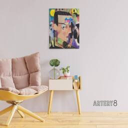 "Artery8 Abstract Self Portrait Ernst Ludwig Kirchner Canvas Wall Art - Size: W18"" x H24""" - thumbnail 3
