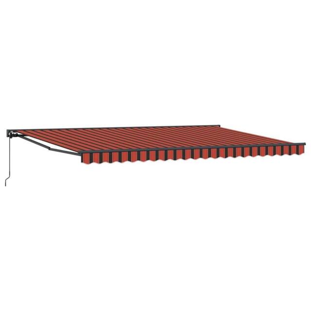 Berkfield Home Retractable Awning Manual Orange & Brown 500x300 cm - image 1
