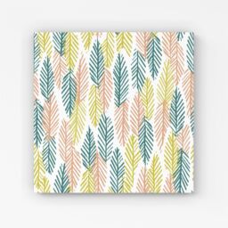 Warren Reed - Designer Scandinavian Style Foliage Canvas in Green - Size: w10 inch x h10 inch - thumbnail 1