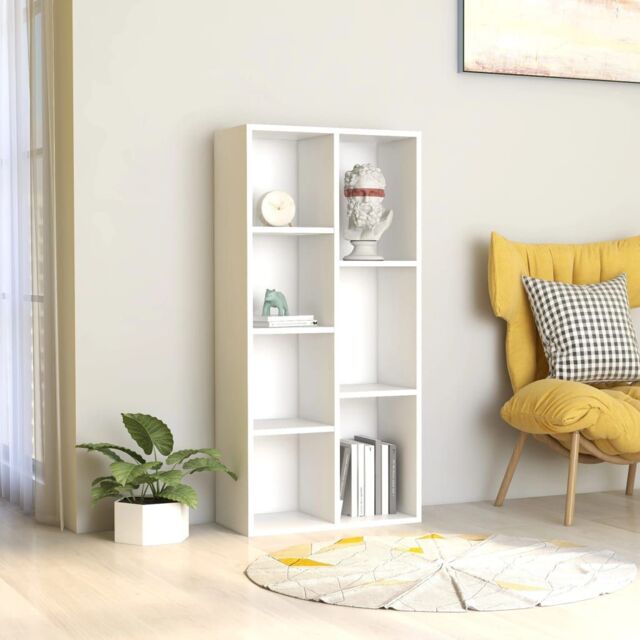 Berkfield Home Book Cabinet White 50x25x106 cm Engineered Wood - Size: 50 x 25 x 106 cm - image 1