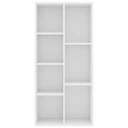 Berkfield Home Book Cabinet White 50x25x106 cm Engineered Wood - Size: 50 x 25 x 106 cm - thumbnail 4