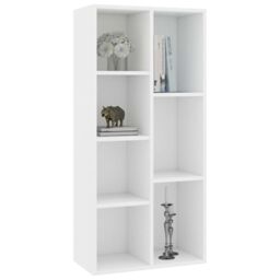 Berkfield Home Book Cabinet White 50x25x106 cm Engineered Wood - Size: 50 x 25 x 106 cm - thumbnail 3
