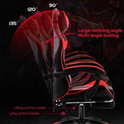 VOGREX Office Chair Gaming PC Computer Desk Executive Swivel Recliner Chair in Black - thumbnail 5