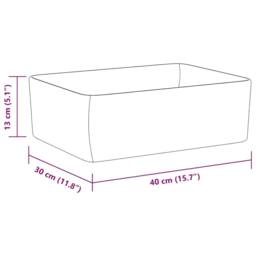 Berkfield Home Charming Wash Basin 40x30x13 cm Ceramic Black - Size: 40 x 30 x 13 cm - thumbnail 9