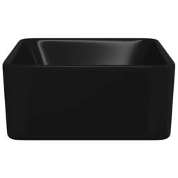 Berkfield Home Charming Wash Basin 40x30x13 cm Ceramic Black - Size: 40 x 30 x 13 cm - thumbnail 6