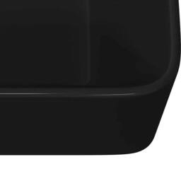 Berkfield Home Charming Wash Basin 40x30x13 cm Ceramic Black - Size: 40 x 30 x 13 cm - thumbnail 8