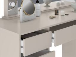 Vente-unique Double Dressing Table With LED Mirror - 9 Drawers - Beige - JENEMI - thumbnail 7