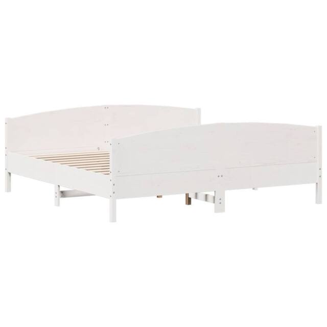Berkfield Home Beautiful Bed Frame without Mattress White 180x200 cm Super King - image 1