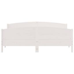 Berkfield Home Beautiful Bed Frame without Mattress White 180x200 cm Super King - thumbnail 4