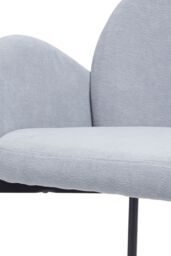 Living and Home 2Pcs Upholstered Dining Chairs with Armrest in Grey - thumbnail 8