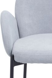 Living and Home 2Pcs Upholstered Dining Chairs with Armrest in Grey - thumbnail 7