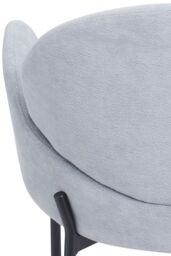 Living and Home 2Pcs Upholstered Dining Chairs with Armrest in Grey - thumbnail 9