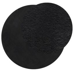 Berkfield Home Rug HUARTE Short Pile Soft & Washable Black √ò 120 cm - Size: Medium - thumbnail 3