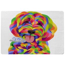 Benjamin Tate Design Animal Dog Illustration Pop Art Designer Rug in Natural - Size: Large - thumbnail 1