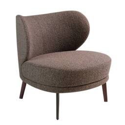 Angel Cerda Brown Fabric Armchair, 82x84x76 cm 100% Polyester - Size: 82 x 84 x 76 cm