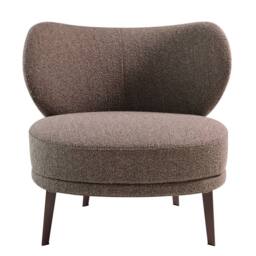 Angel Cerda Brown Fabric Armchair, 82x84x76 cm 100% Polyester - Size: 82 x 84 x 76 cm - thumbnail 2