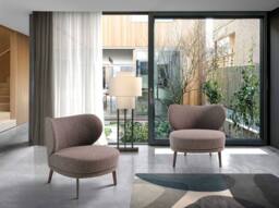 Angel Cerda Brown Fabric Armchair, 82x84x76 cm 100% Polyester - Size: 82 x 84 x 76 cm - thumbnail 4