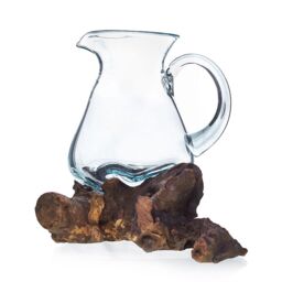 KDMD Molten Glass on Wood- Water Jug in Brown - thumbnail 4
