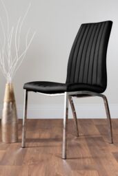 FurnitureboxUK Carson White Marble Effect Square Dining Table & 2 Faux Leather Isco Chairs in Black - thumbnail 9