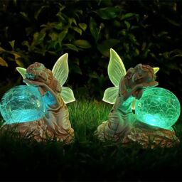 Obasyhig Solar Fairy Resin Lawn Right Light in White - thumbnail 2