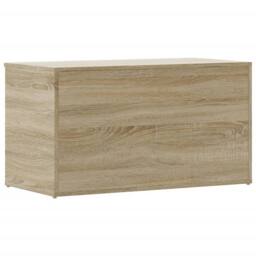 Berkfield Home Storage Chest Sonoma Oak 84x42x46 cm Engineered Wood in Light Brown - Size: 84 x 42 x 46 cm - thumbnail 6