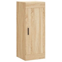 Berkfield Home Wall Mounted Cabinet Sonoma Oak 34.5x34x90 cm Engineered Wood in Brown - thumbnail 2