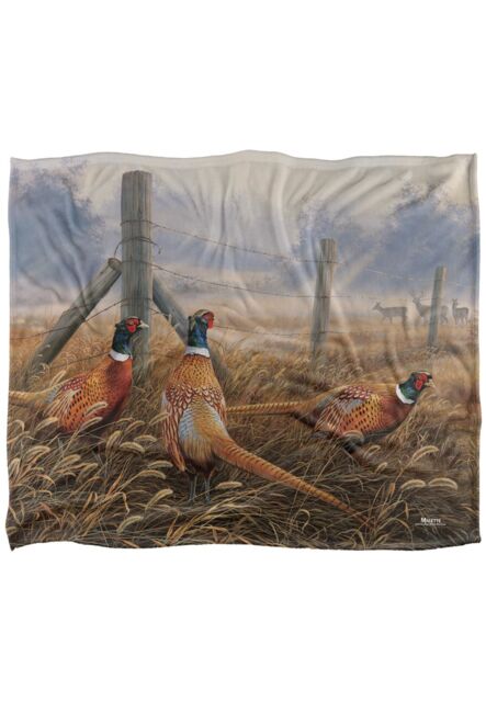 Wild Wings Pleasant Pheasants Silky Touch Super Soft Throw Blanket 152 X 127 cm in White - image 1