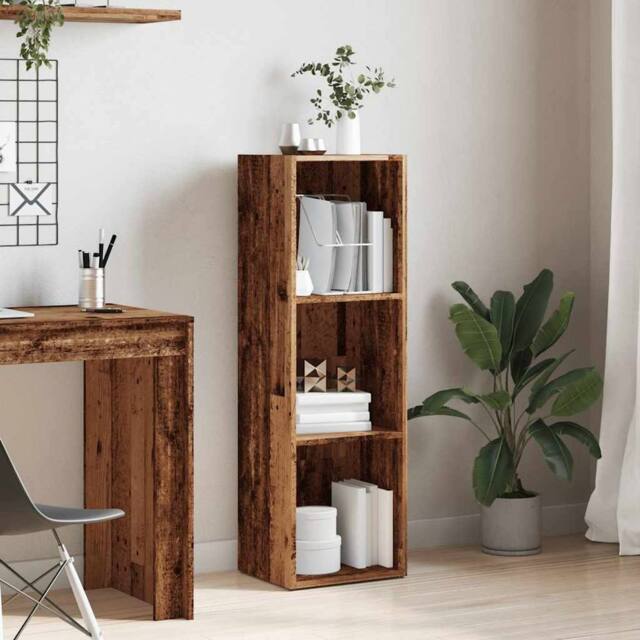 Berkfield Home Elegant Book Cabinet Old Wood 36x30x114 cm Engineered Wood in Brown - Size: 36 x 30 x 114 cm - image 1