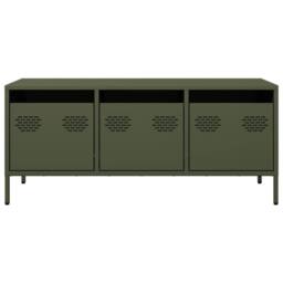 Berkfield Home TV Cabinet Olive Green 101.5x39x43.5 cm Cold-rolled Steel - thumbnail 4