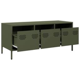 Berkfield Home TV Cabinet Olive Green 101.5x39x43.5 cm Cold-rolled Steel - thumbnail 5