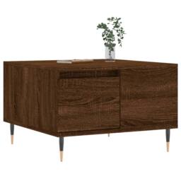 Berkfield Home Modern Coffee Table Brown Oak 55x55x36.5 cm Engineered Wood - thumbnail 1