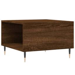 Berkfield Home Modern Coffee Table Brown Oak 55x55x36.5 cm Engineered Wood - thumbnail 8