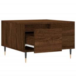 Berkfield Home Modern Coffee Table Brown Oak 55x55x36.5 cm Engineered Wood - thumbnail 6