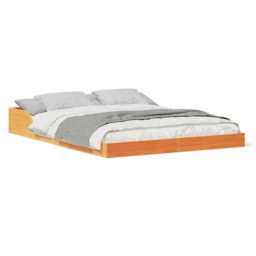 Berkfield Home Wax brown 135 x 190 cm Pine wood - thumbnail 4