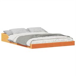 Berkfield Home Wax brown 135 x 190 cm Pine wood - thumbnail 3